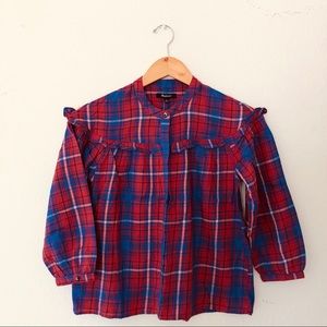 Madewll Plaid Blouse Shirt